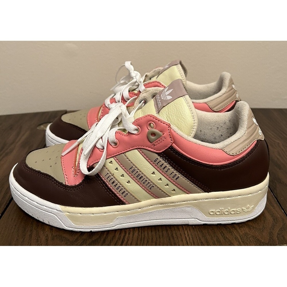 Size 8- adidas Rivalry Low x Human Made Sand Brown 2020 Missing Insoles